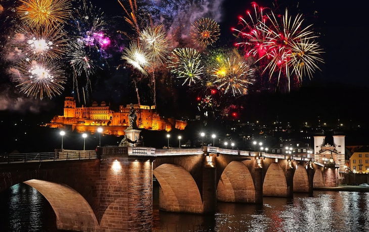 Feuerwerk über Heidelberg