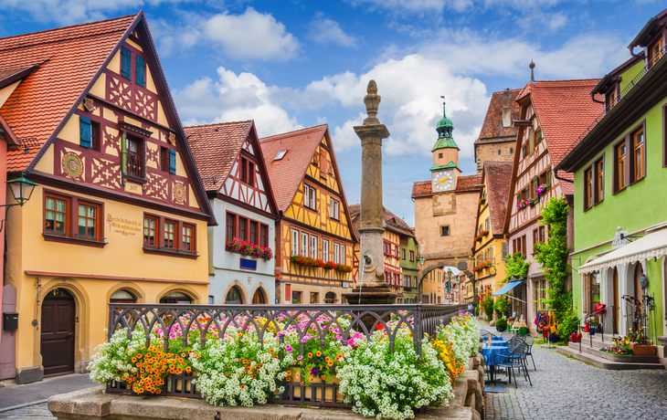 Rothenburg ob der Tauber in Bayern, Deutschland