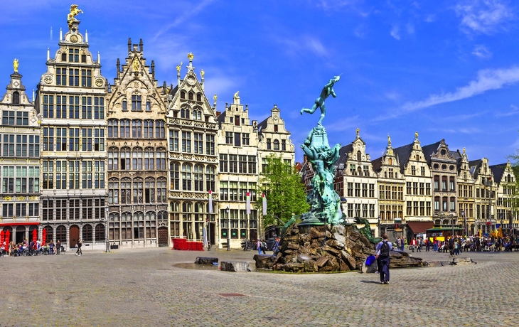 Antwerpen, Belgien. Platz in der Altstadt